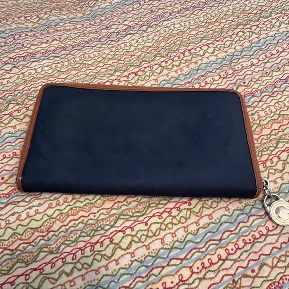 Michael Kors ‘Kempton’ Continental Navy Nylon Zip-Around Wallets for Women - Picture 12 of 13